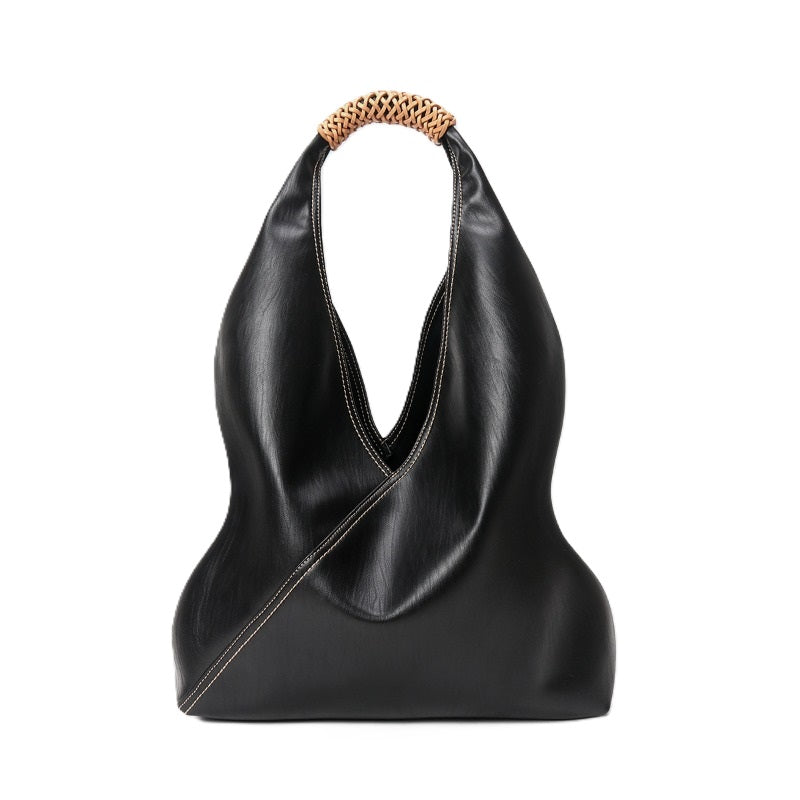 Hobo Bag in Anti-Wrinkle Vegan Leather Shoulder Purse