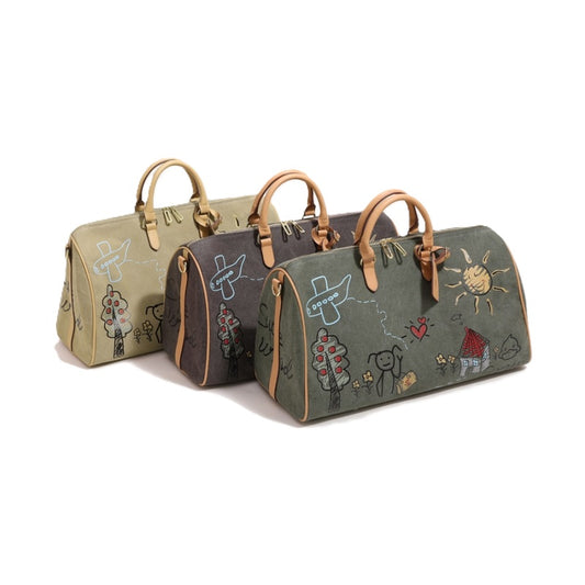 Waterproof Graffiti Duffel Bag Separate Wet/Dry Storage