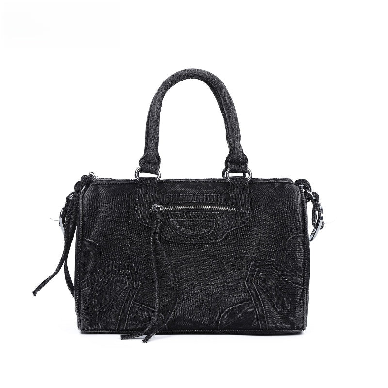 Vintage Washed Denim Handbag