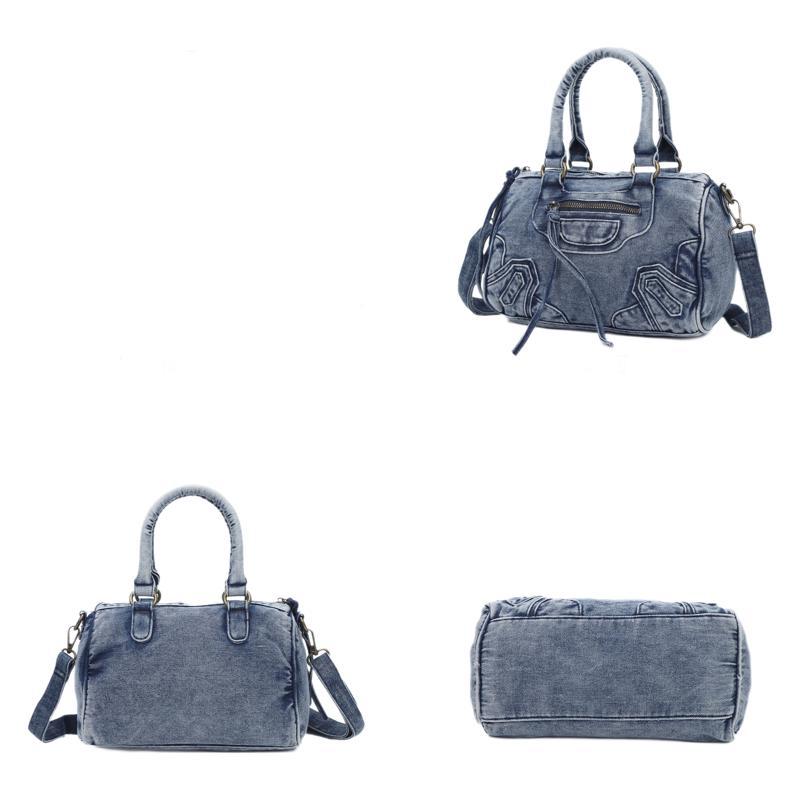 Vintage Washed Denim Handbag