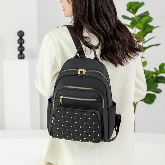 Solid Color Diamond Fashion Backpack