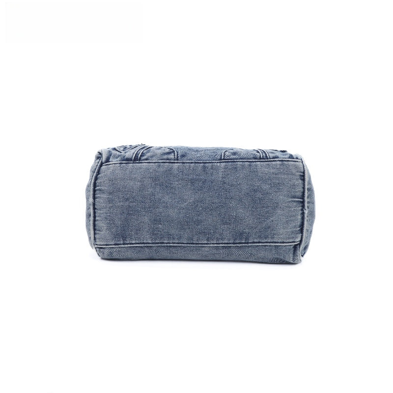 Vintage Washed Denim Handbag