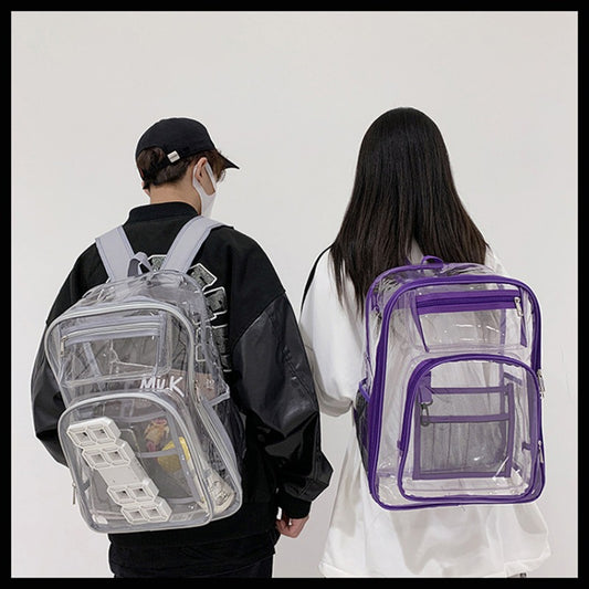 Clear Backpack with Mesh Inner Pocket Waterproof