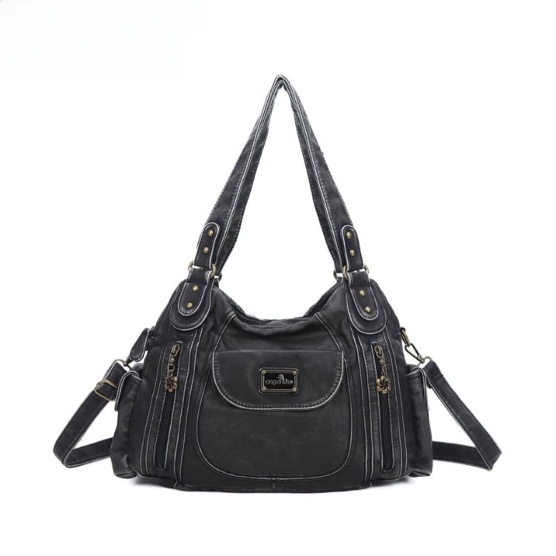 Shoulder Bag Stylish Crossbody Leopard & Plaid Purse