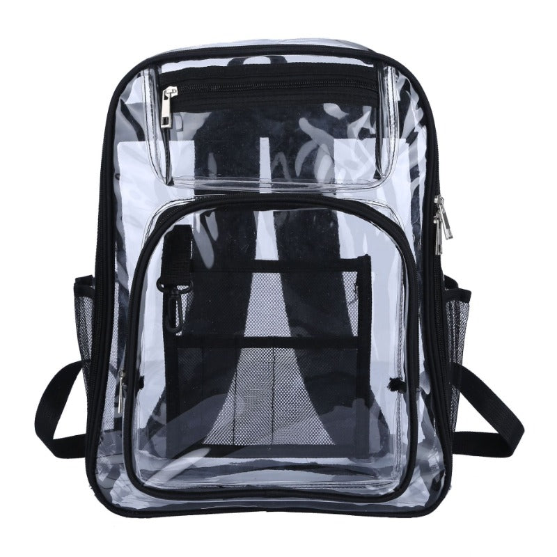 Clear Backpack with Mesh Inner Pocket Waterproof