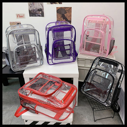 Clear Backpack with Mesh Inner Pocket Waterproof