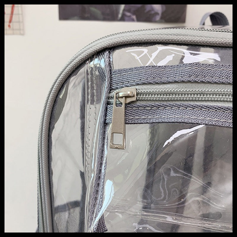 Clear Backpack with Mesh Inner Pocket Waterproof