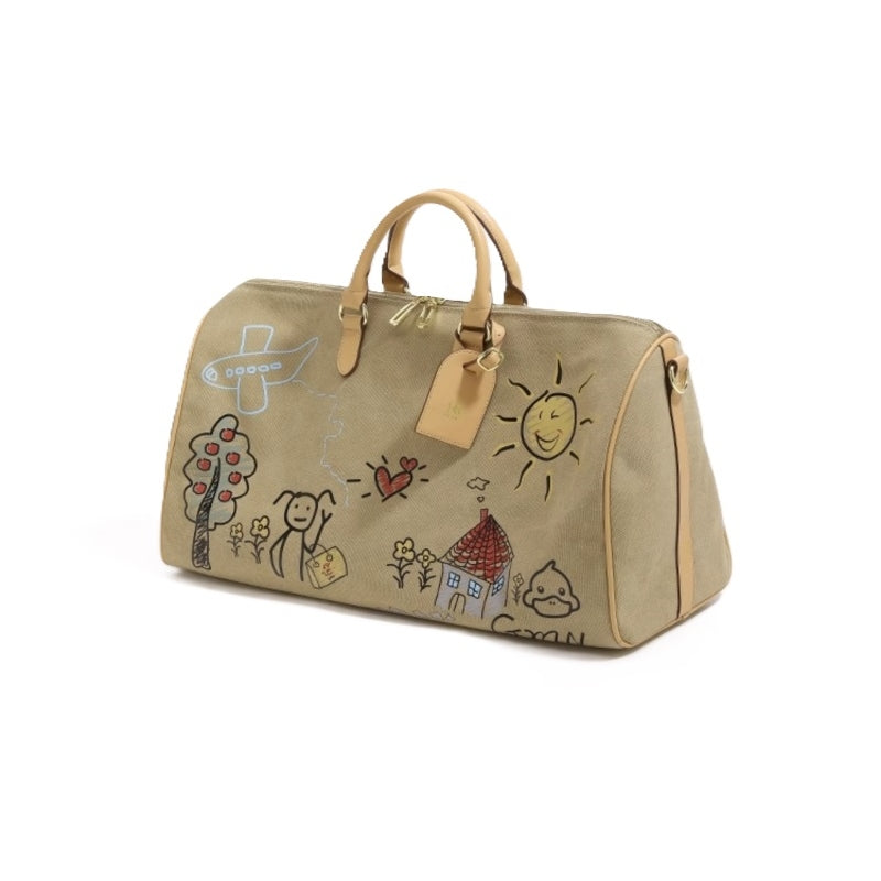 Waterproof Graffiti Duffel Bag Separate Wet/Dry Storage