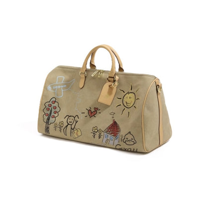 Waterproof Graffiti Duffel Bag Separate Wet/Dry Storage