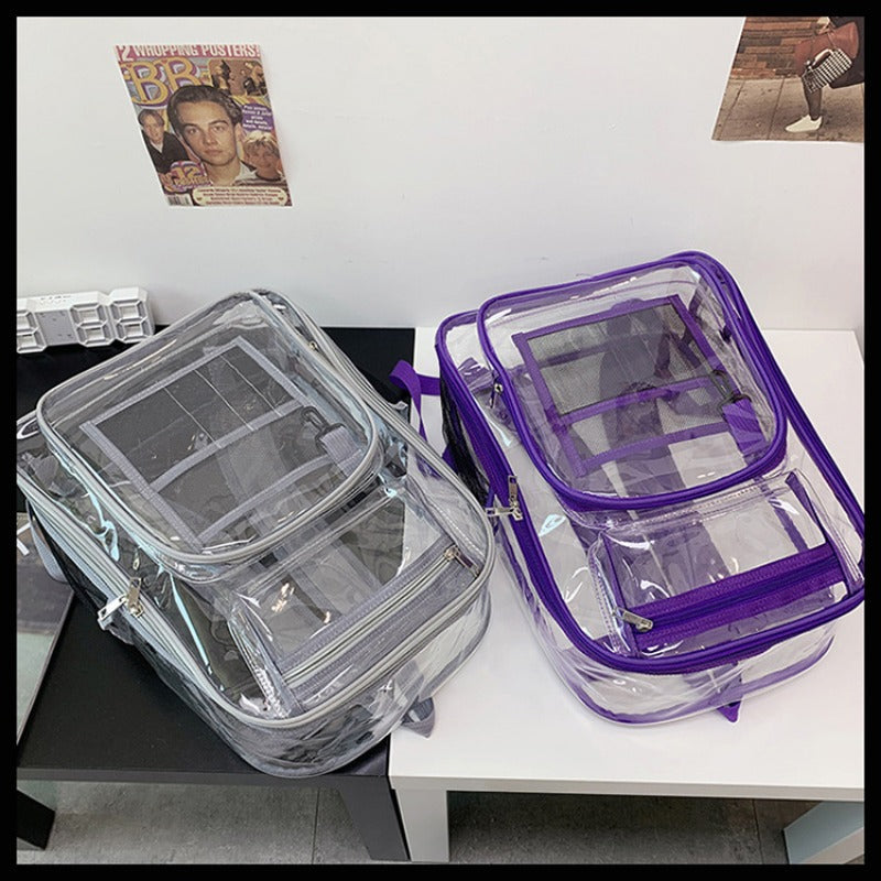 Clear Backpack with Mesh Inner Pocket Waterproof