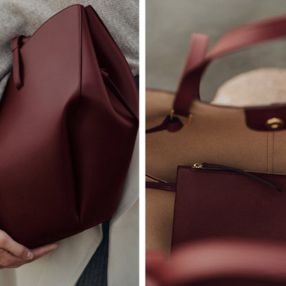 Niche Spacious Leather Tote Bag