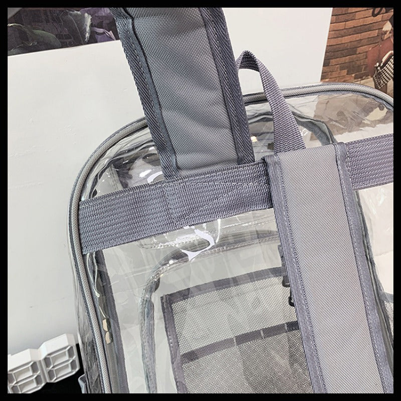 Clear Backpack with Mesh Inner Pocket Waterproof