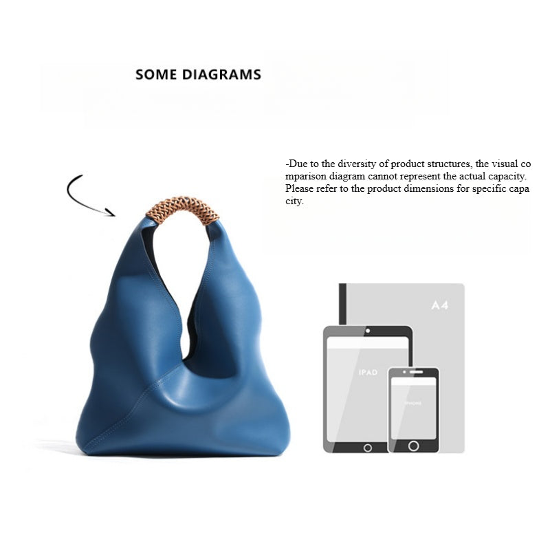 Hobo Bag in Anti-Wrinkle Vegan Leather Shoulder Purse