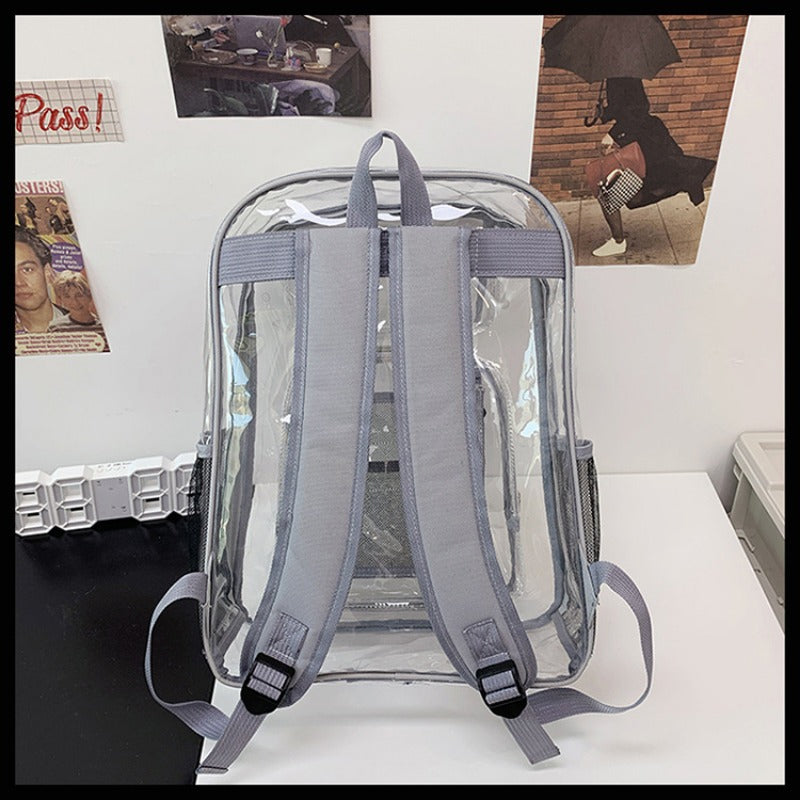 Clear Backpack with Mesh Inner Pocket Waterproof
