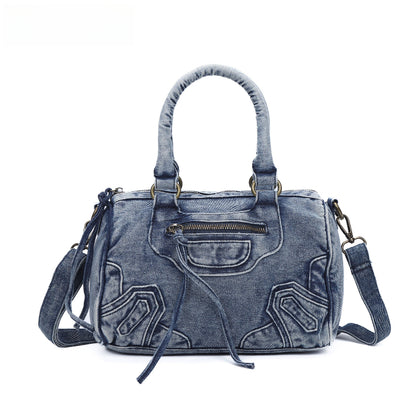 Vintage Washed Denim Handbag
