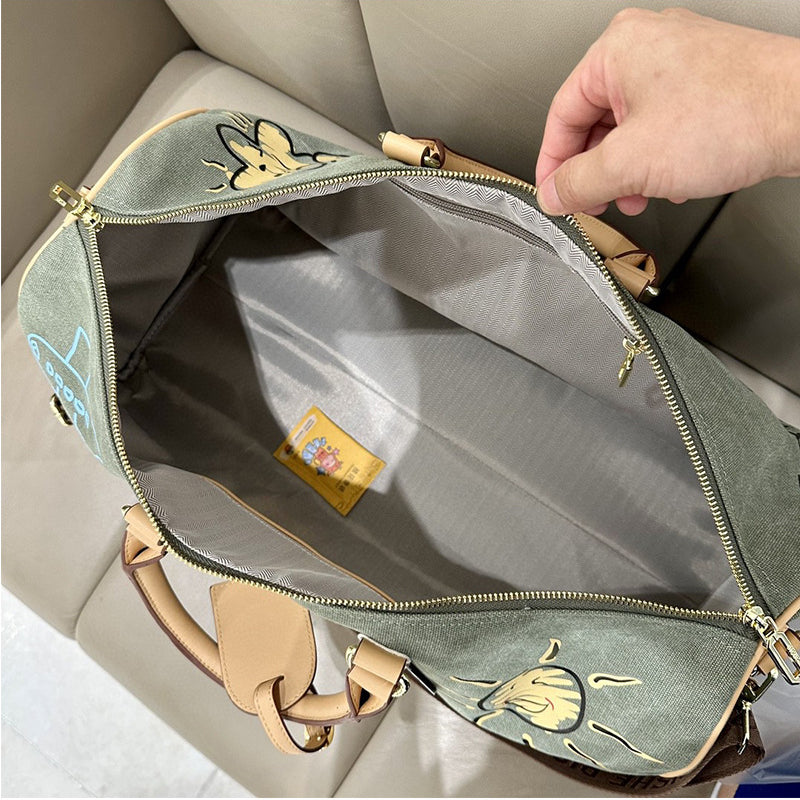 Waterproof Graffiti Duffel Bag Separate Wet/Dry Storage