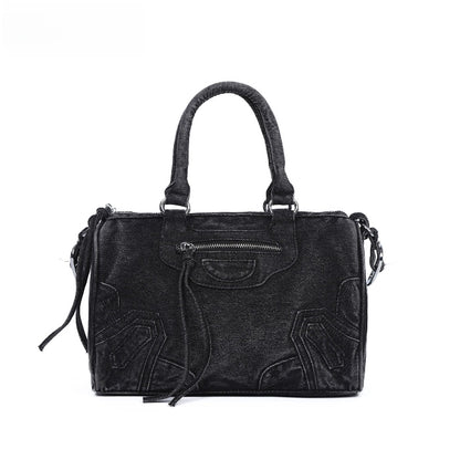 Vintage Washed Denim Handbag