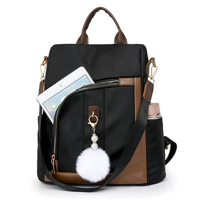 Contrast Color Commuting Casual Anti-Theft Backpack