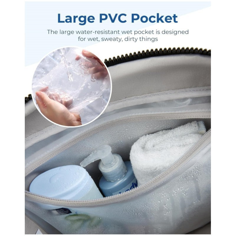Duffel Bag - Sports Tote Toiletry Organizer & Crossbody Strap