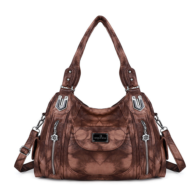 Shoulder Bag Stylish Crossbody Leopard & Plaid Purse