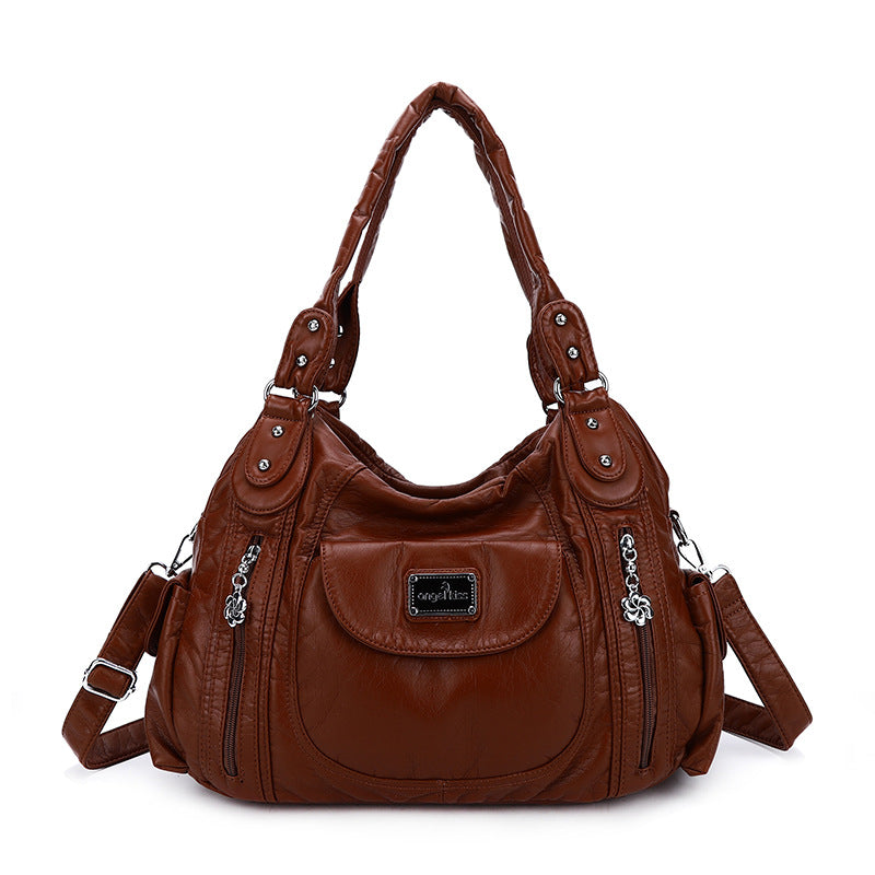 Shoulder Bag Stylish Crossbody Leopard & Plaid Purse