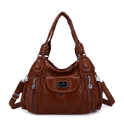 Shoulder Bag Stylish Crossbody Leopard & Plaid Purse