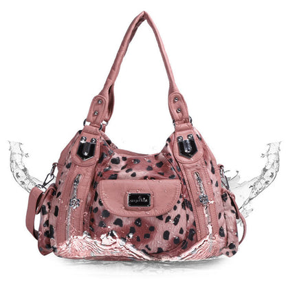 Shoulder Bag Stylish Crossbody Leopard & Plaid Purse