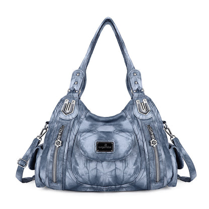 Shoulder Bag Stylish Crossbody Leopard & Plaid Purse