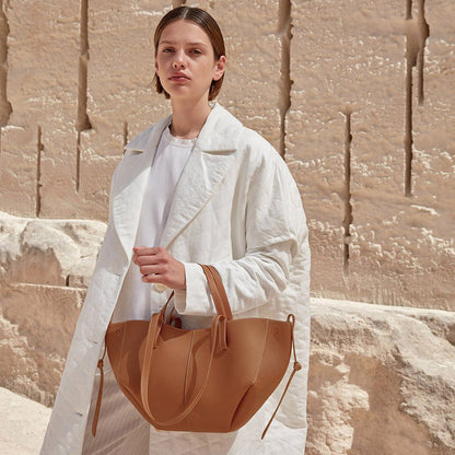 Niche Spacious Leather Tote Bag