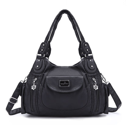 Shoulder Bag Stylish Crossbody Leopard & Plaid Purse
