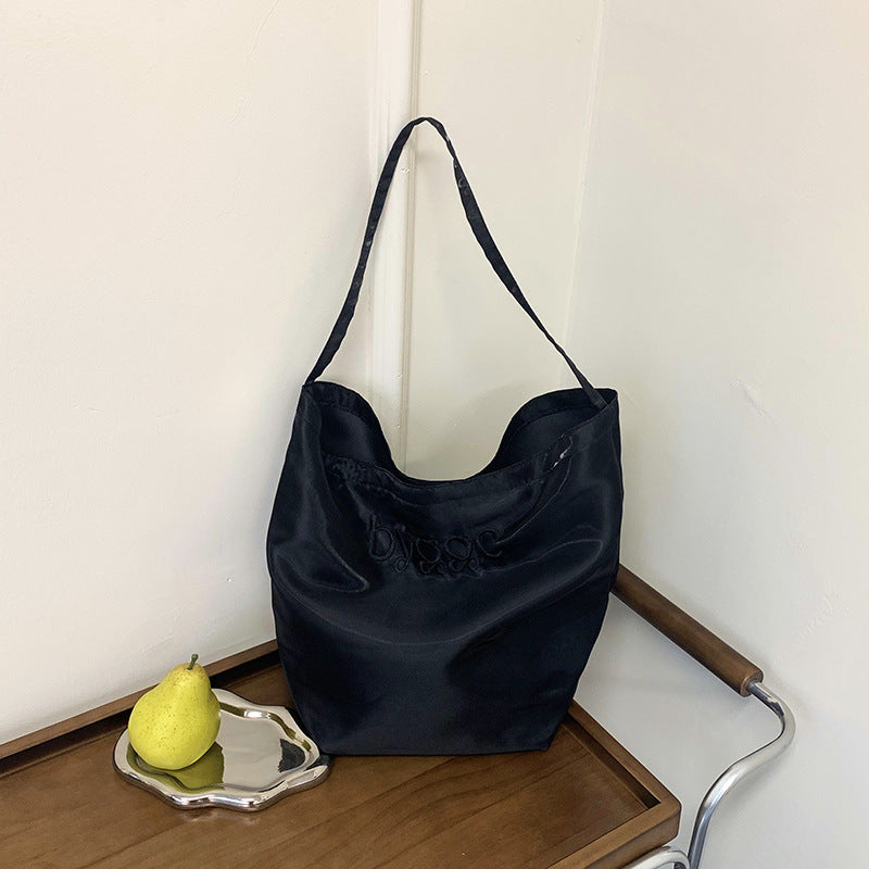 Satin Tote Bag Shoulder Bag Glossy Everyday Carryall