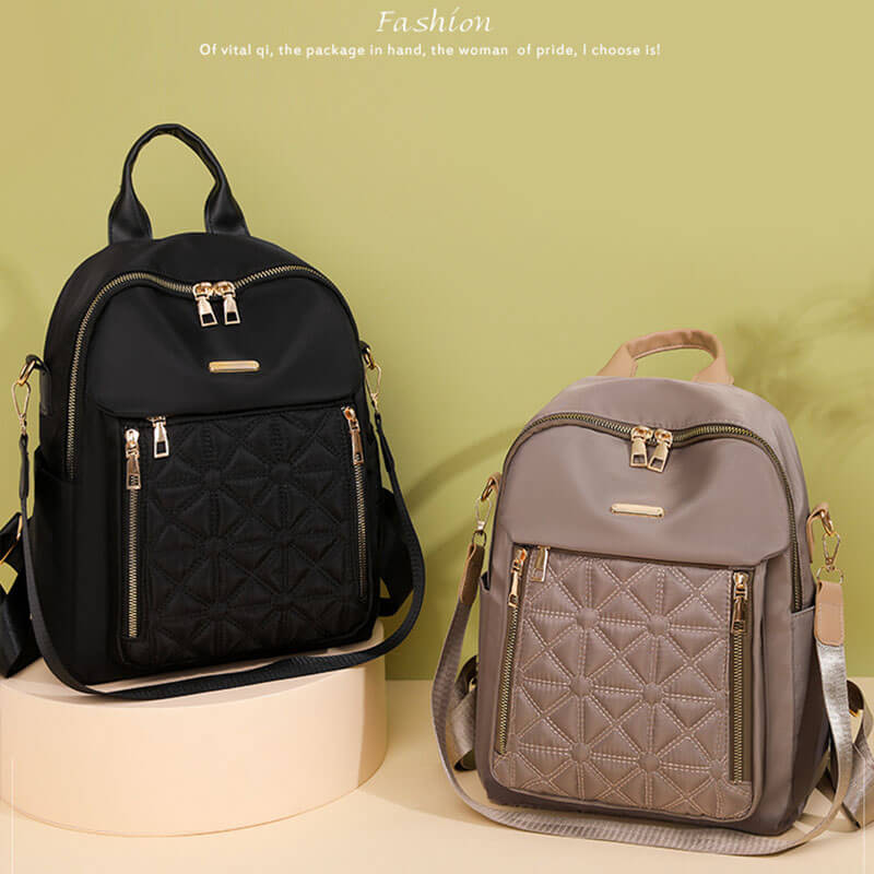 Plaid Backpack Water-Repellent Travel Backpack