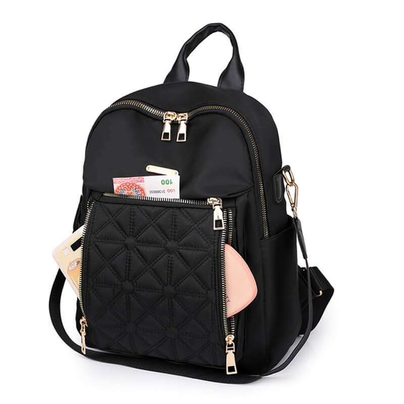 Plaid Backpack Water-Repellent Travel Backpack