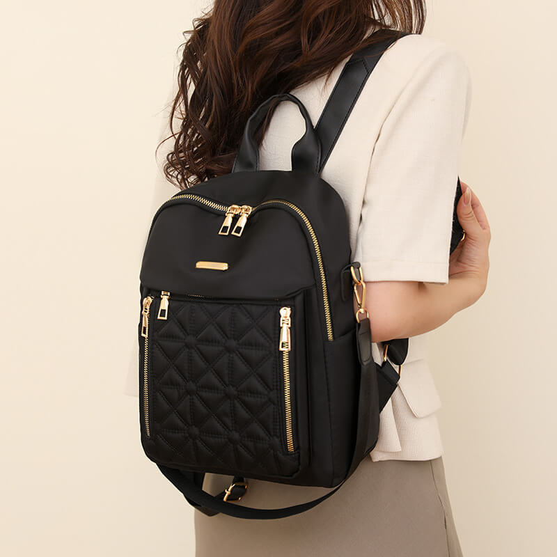 Plaid Backpack Water-Repellent Travel Backpack