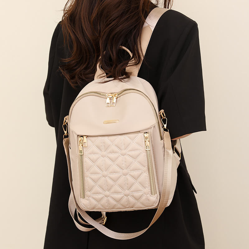 Plaid Backpack Water-Repellent Travel Backpack