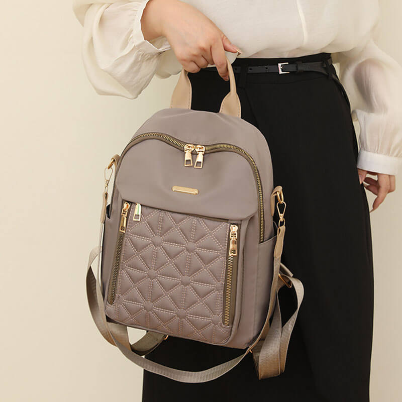 Plaid Backpack Water-Repellent Travel Backpack