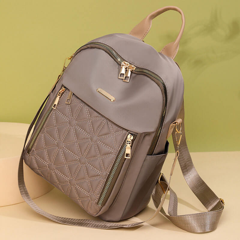 Plaid Backpack Water-Repellent Travel Backpack