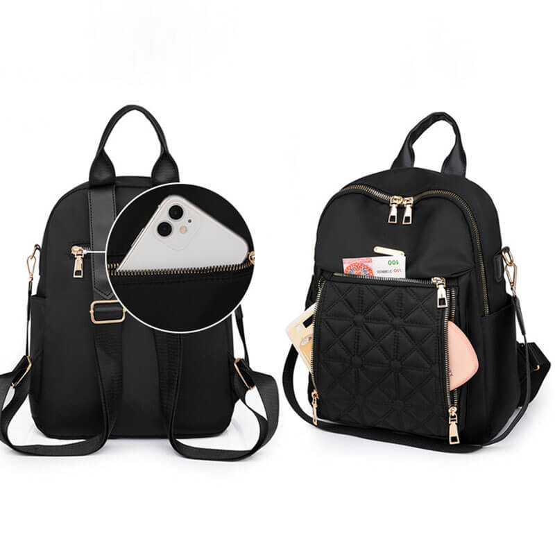 Plaid Backpack Water-Repellent Travel Backpack