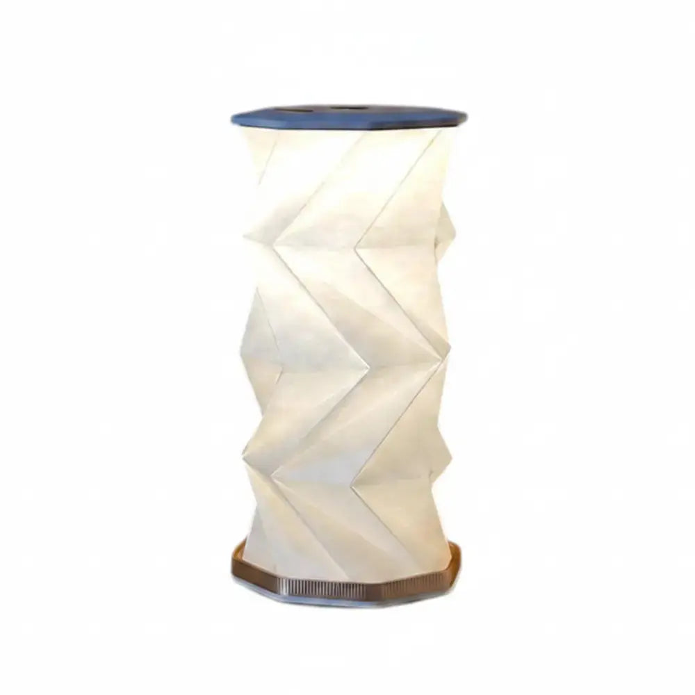 Moodveil Artistic Foldable Lamp – Pure White Edition, geometric origami design with soft ambient glow
