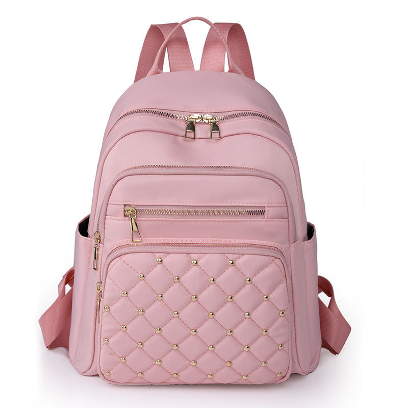 Solid Color Diamond Fashion Backpack