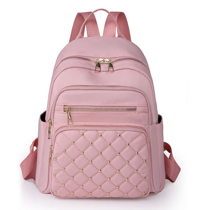 Solid Color Diamond Fashion Backpack
