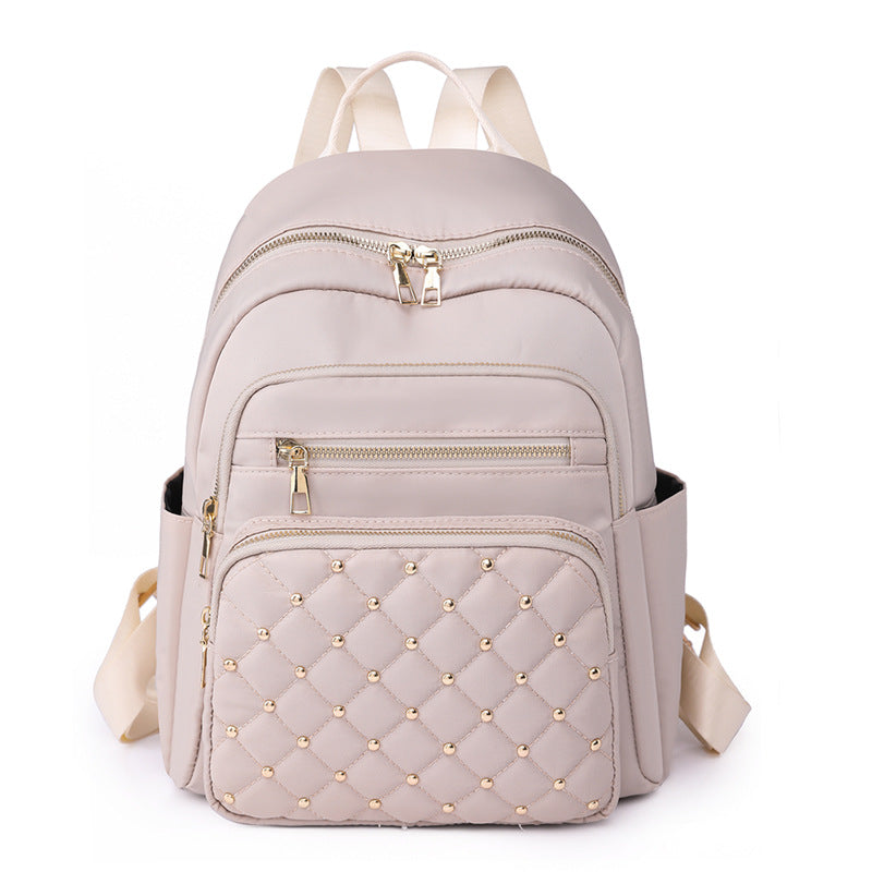 Solid Color Diamond Fashion Backpack