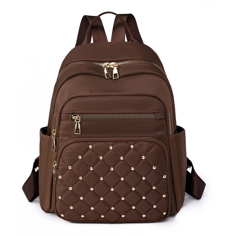 Solid Color Diamond Fashion Backpack