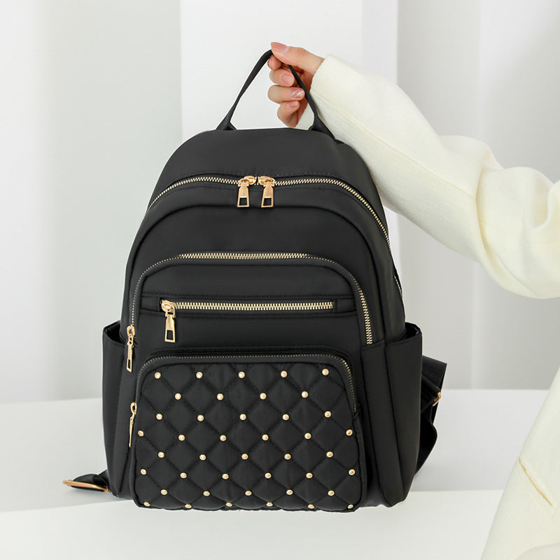 Solid Color Diamond Fashion Backpack