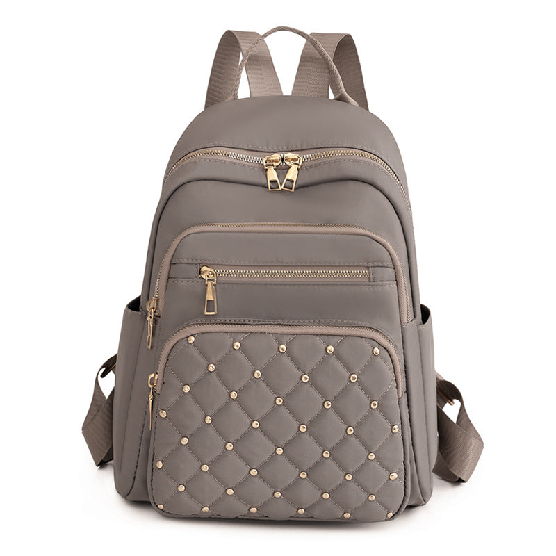 Solid Color Diamond Fashion Backpack