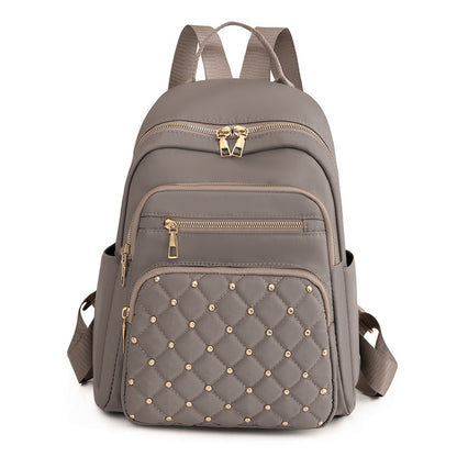Solid Color Diamond Fashion Backpack