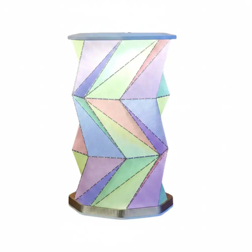 Moodveil Artistic Foldable Lamp – Tech Glow Edition, geometric origami lamp with colorful ambient glow