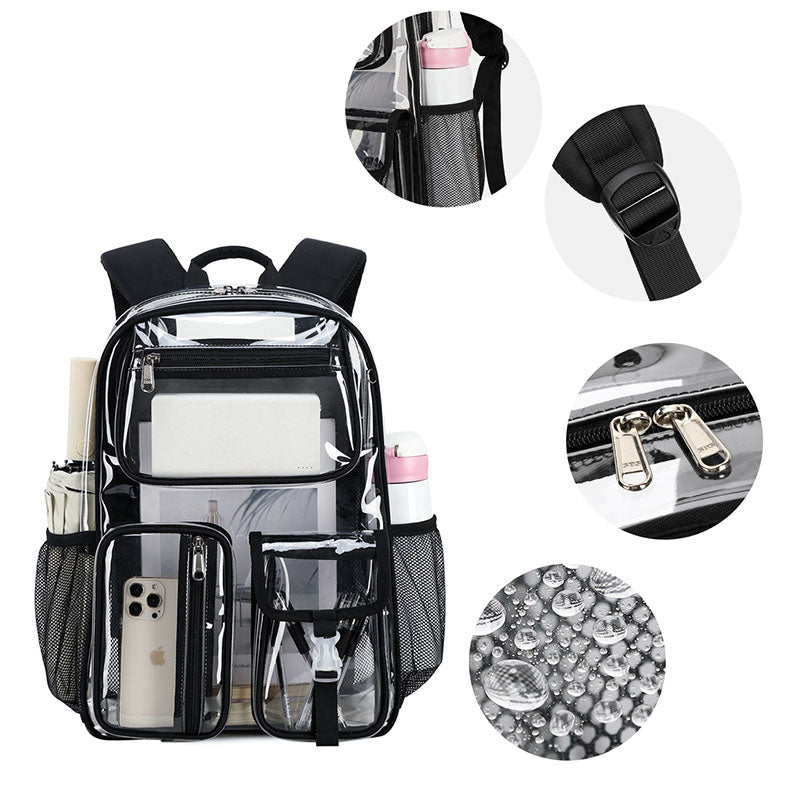 Transparent TPU Jelly Student Backpack