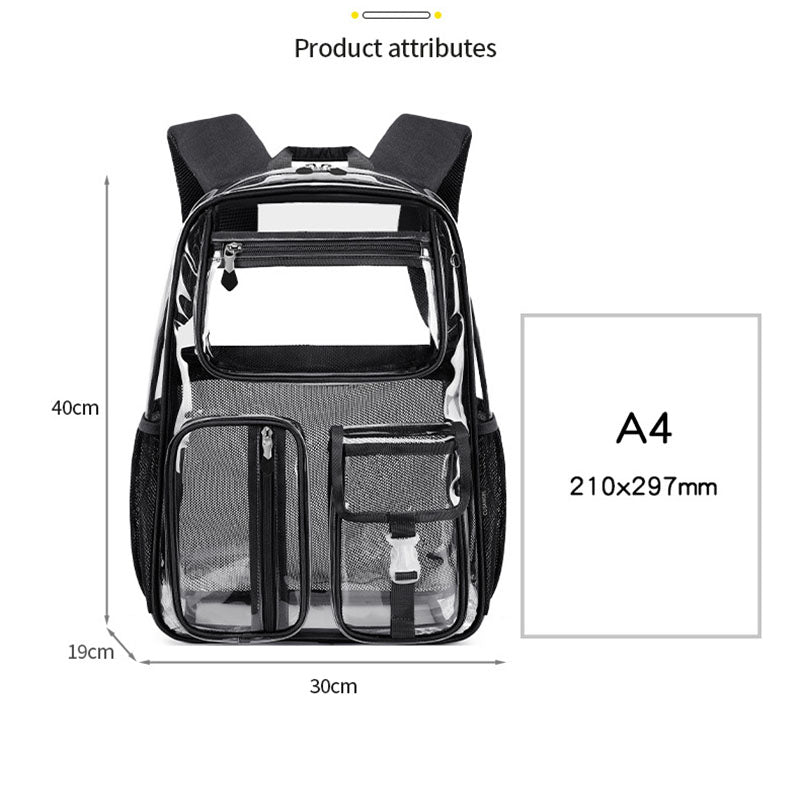 Transparent TPU Jelly Student Backpack