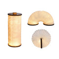 Moodveil foldable accordion lamp in plain white - rechargeable ambient night light